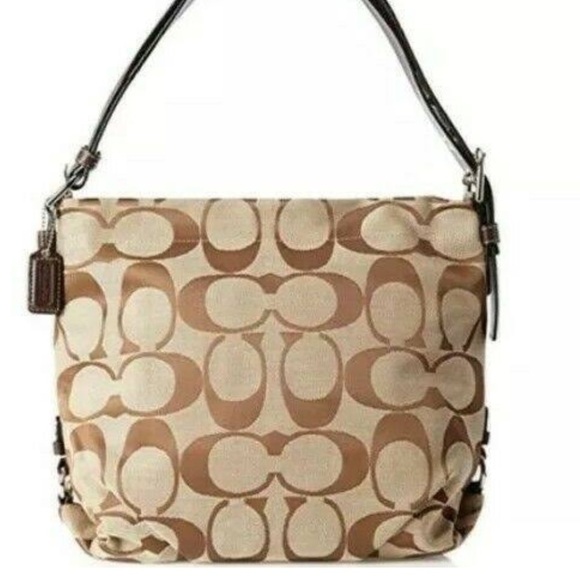 24CM SIGNATURE DUFFLE (COACH F15067)GOLD/KHAKI